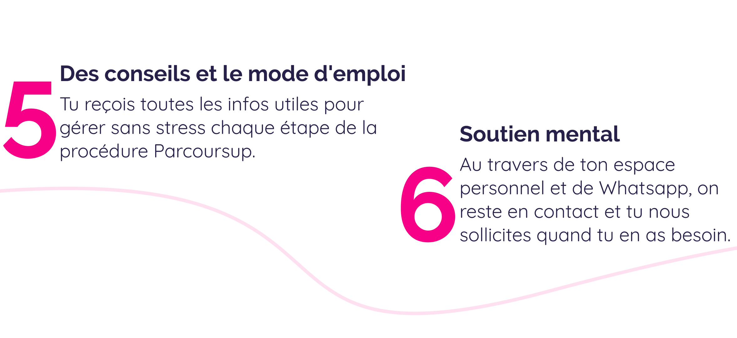 5. Des conseils et le mode d'emploi 6. Soutien mental